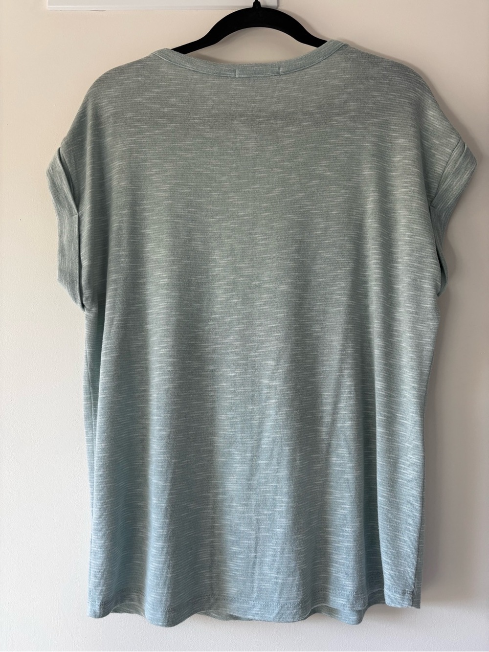 Kaileigh Mercy Light Sage Button-Shoulder Knit Short Sleeve Top - Picture 5 of 9